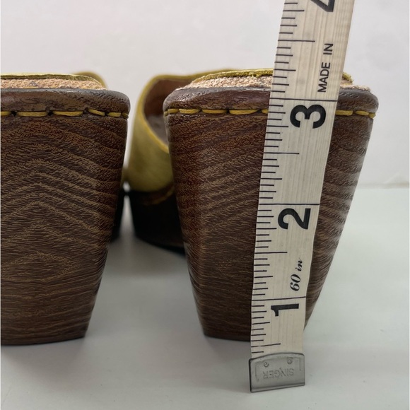 Born‎ Miko Yellow Wood Wedge Open-Toe Sandal - Picture 9 of 14